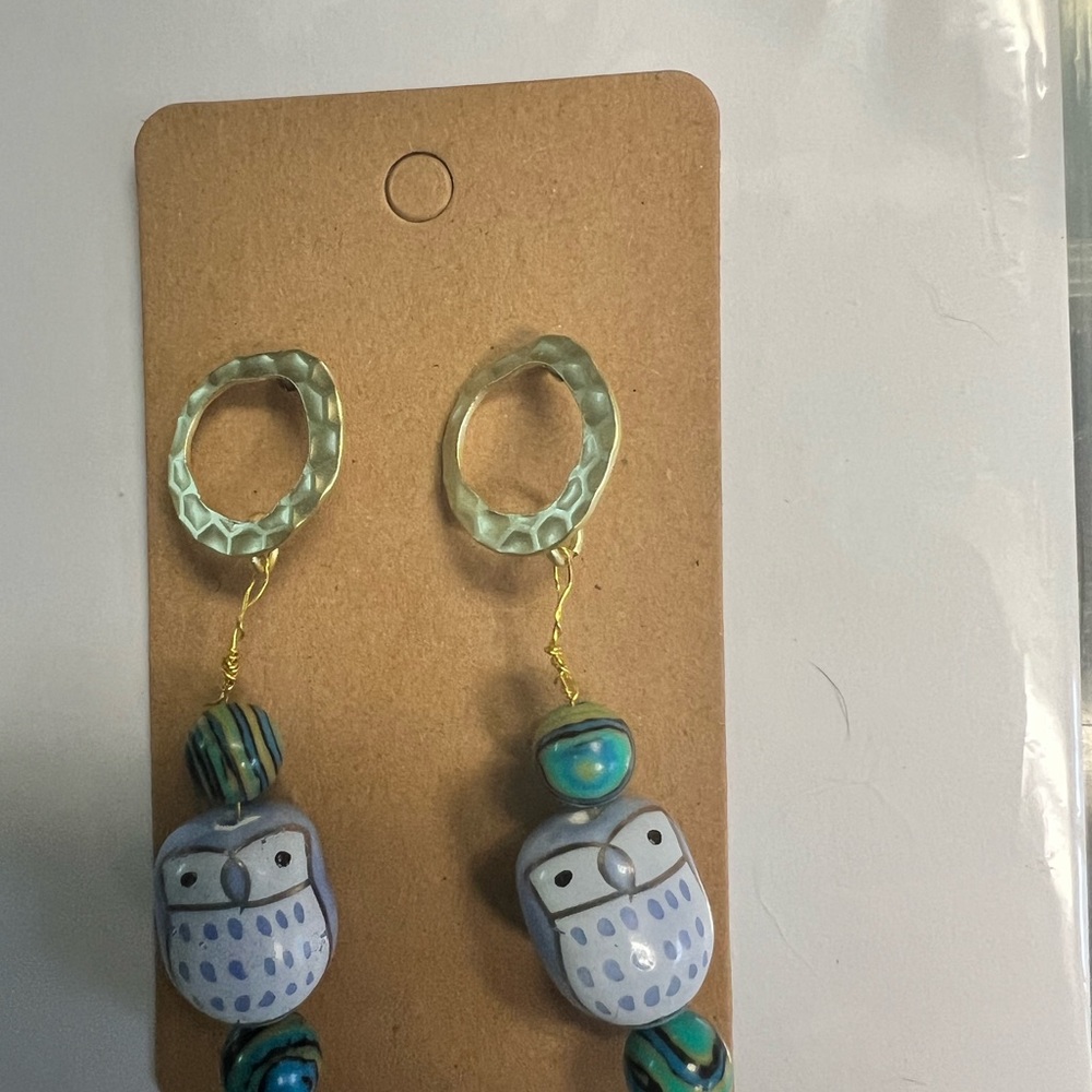 Cute handmade owl earrings